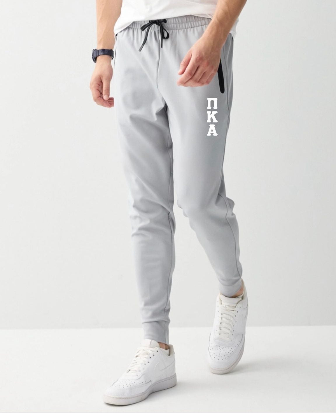 Joggers White Logo Only