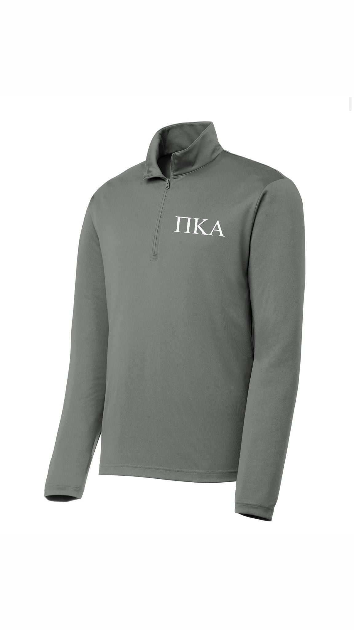1/4-Zip Pullover White Logo