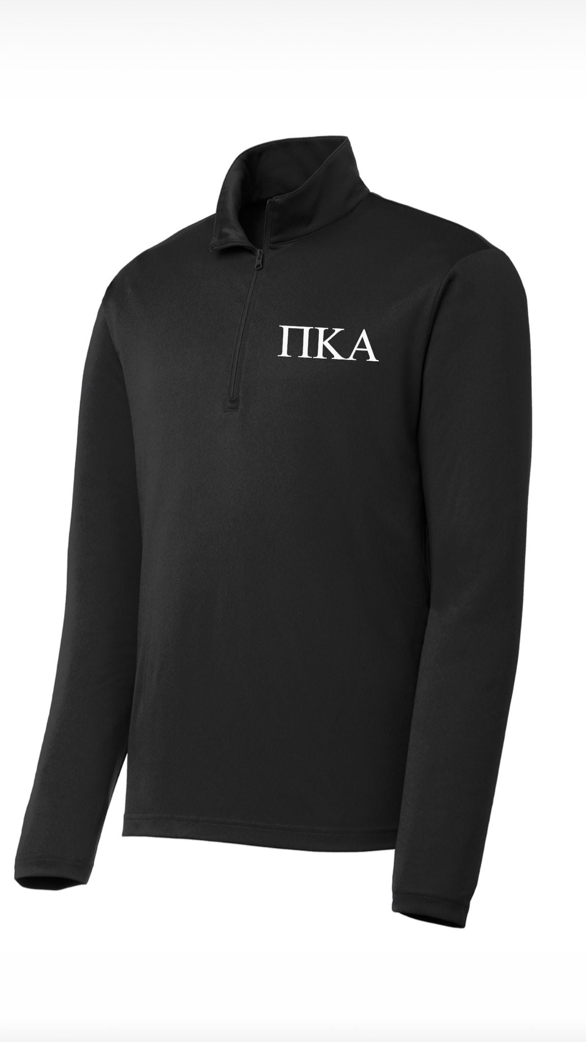 1/4-Zip Pullover White Logo