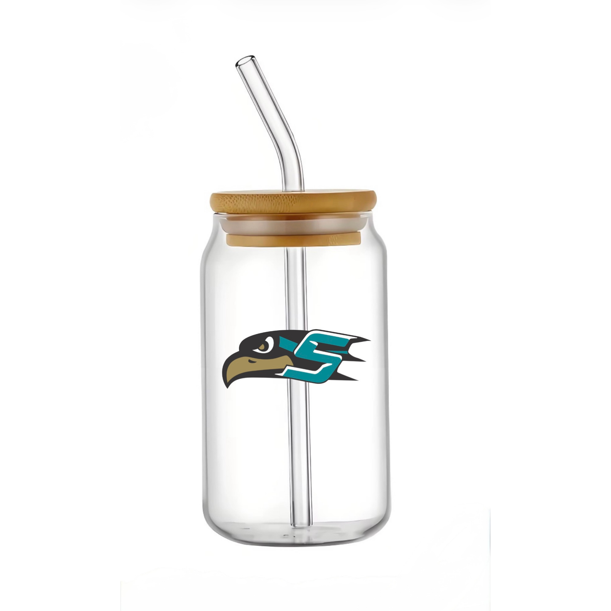 Glass Can Bamboo Lid