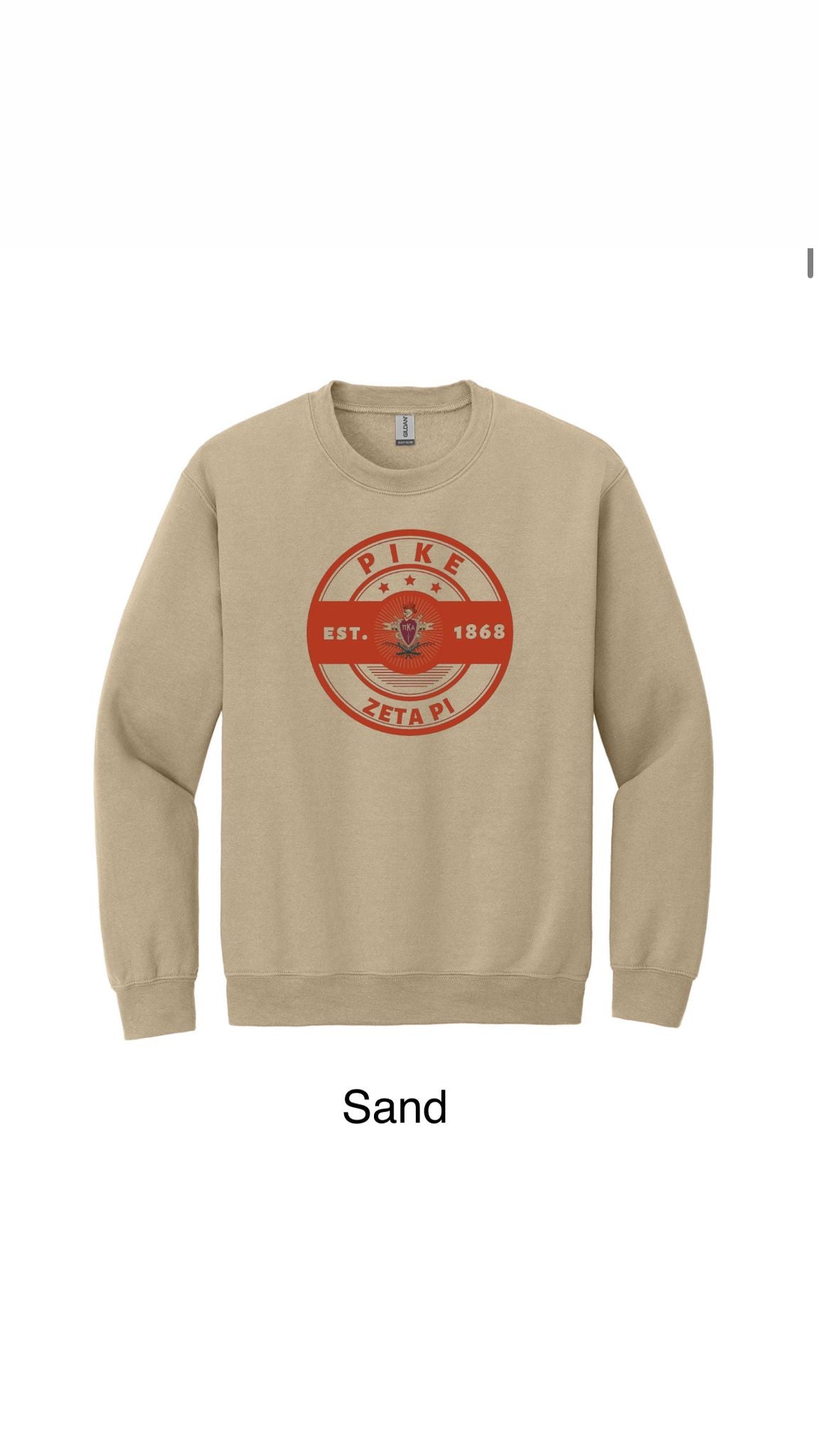 Crewneck EST 1868 logo
